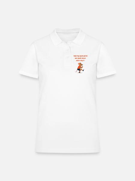 Squat exercise - Women's Pique Polo Shirt - white - Front