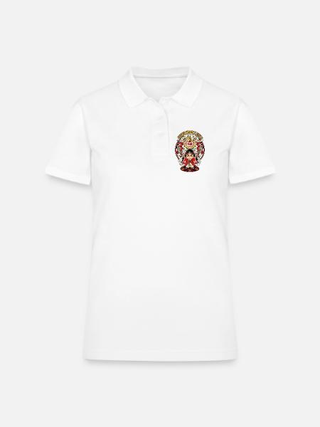 Sacred Noodle Summoner - Women's Pique Polo Shirt - white - Front
