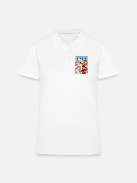 mummy and vapire girls - Women's Pique Polo Shirt - white - Front
