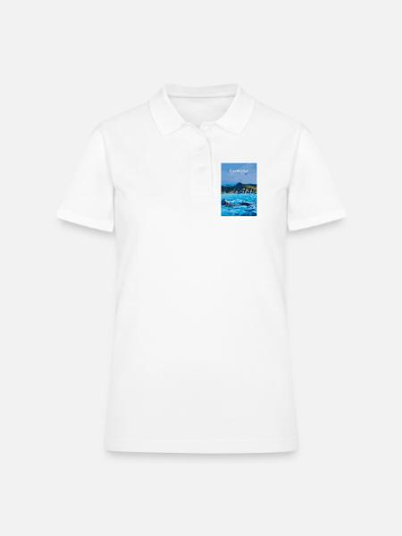 Svinafellsjokull Glacier Vista - Women's Pique Polo Shirt - white - Front
