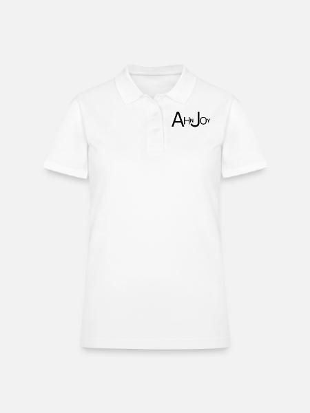 AHN JOY - Women's Pique Polo Shirt - white - Front