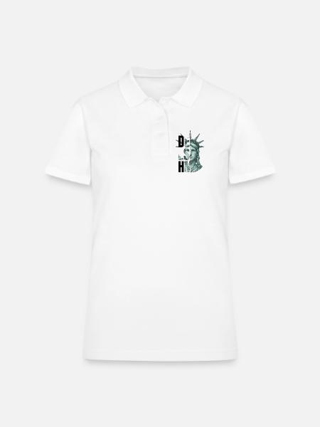 Delshm Liberty Statue - Women's Pique Polo Shirt - white - Front