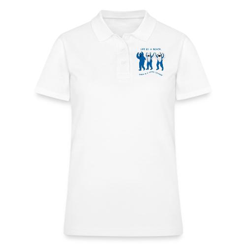 Dancing Sharks, Life Is a Beach - Women's Pique Polo Shirt