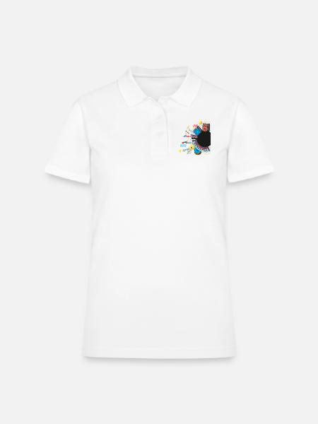 Music instruments - Women's Pique Polo Shirt - white - Front