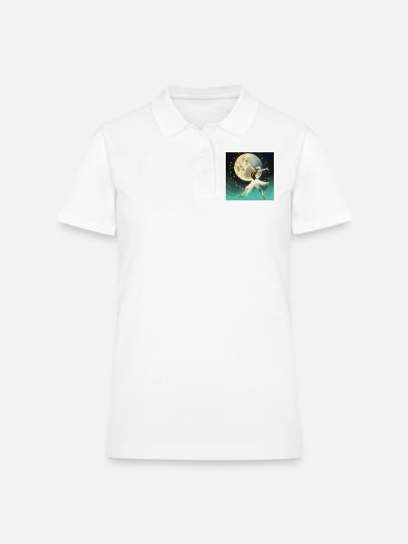 Performing - Women's Pique Polo Shirt - white - Front