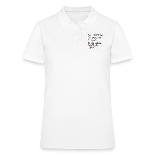 Abs Workout List - Women's Pique Polo Shirt