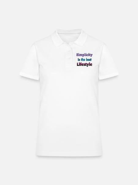 Simplicity - Women's Pique Polo Shirt - white - Front