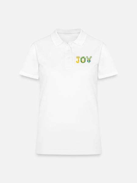 Joy - Women's Pique Polo Shirt - white - Front