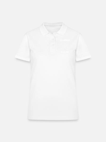 Skeleton Drummer Performer - Women's Pique Polo Shirt - white - Front