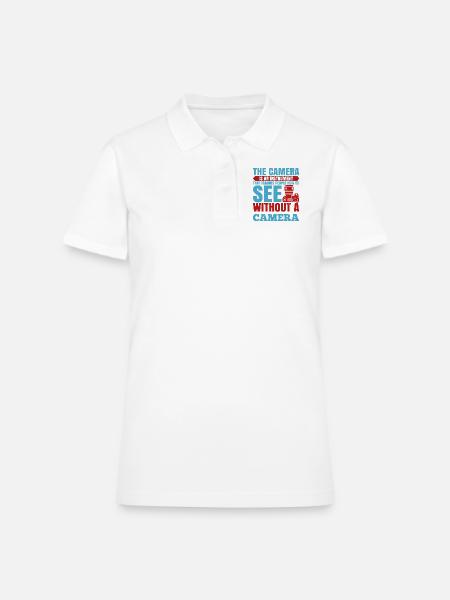 The Camera Is An Instrument - Women's Pique Polo Shirt - white - Front