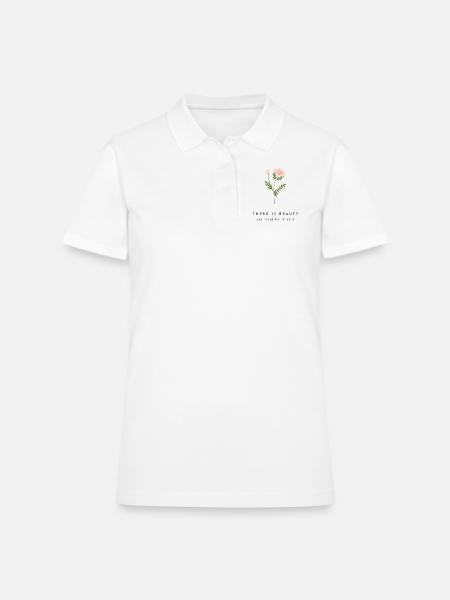 There Is Beauty In Simplicity - Women's Pique Polo Shirt - white - Front