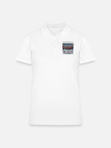 Spread the Joy - Women's Pique Polo Shirt - white - Front