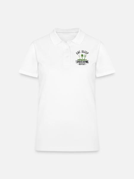 Landscaper Landscaping Landscape - Women's Pique Polo Shirt - white - Front