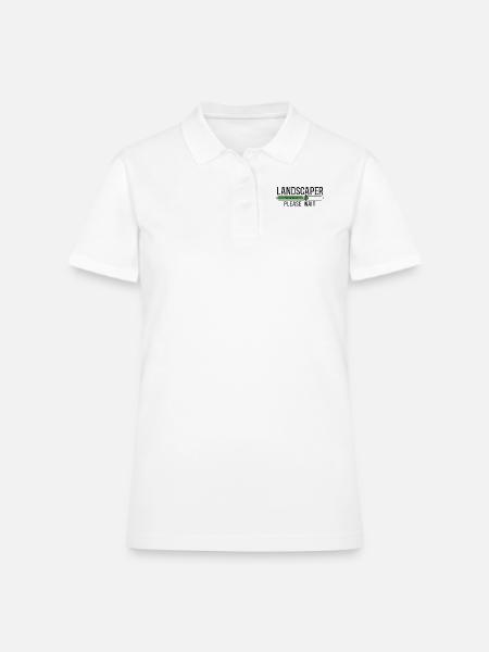 Landscaper Landscaping Landscape - Women's Pique Polo Shirt - white - Front