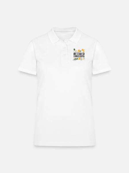 Landscaper Landscaping Landscape - Women's Pique Polo Shirt - white - Front