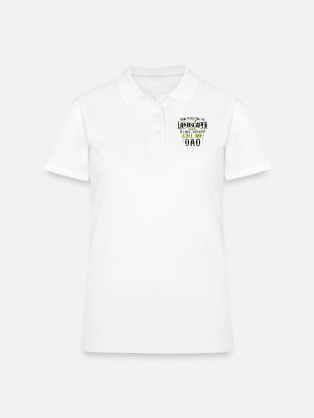 Landscaper Landscaping Landscape - Women's Pique Polo Shirt - white - Front