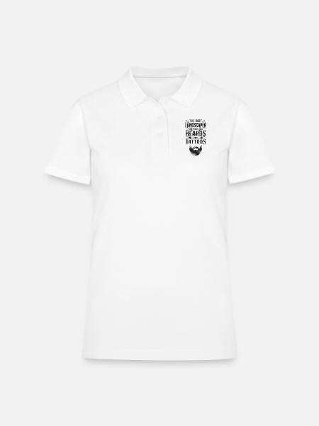 Landscaper Landscaping Landscape - Women's Pique Polo Shirt - white - Front