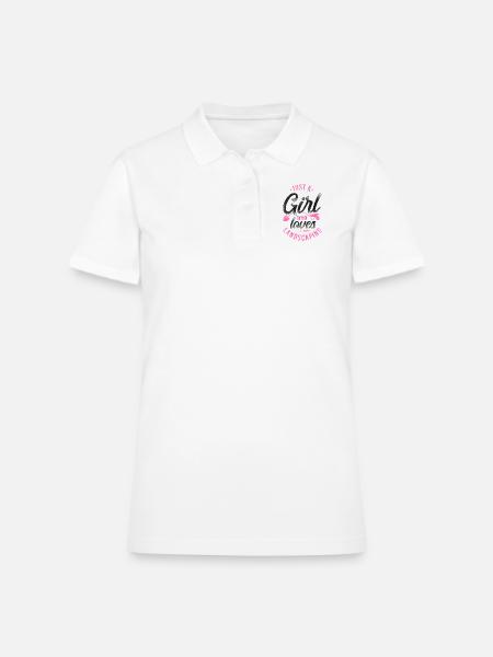 Landscaper Landscaping Landscape - Women's Pique Polo Shirt - white - Front