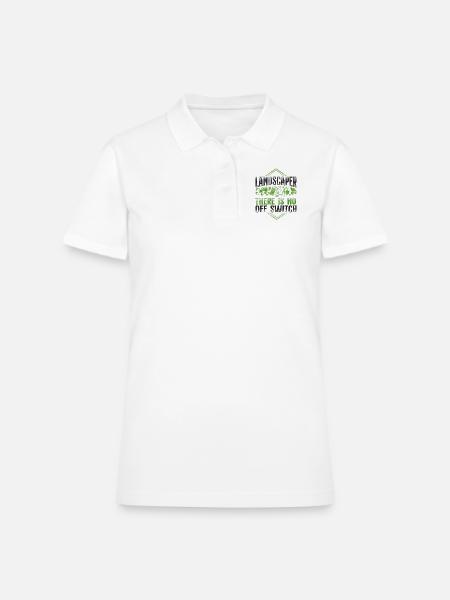 Landscaper Landscaping Landscape - Women's Pique Polo Shirt - white - Front