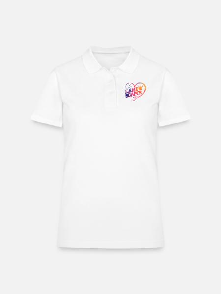 Landscaper Landscaping Landscape - Women's Pique Polo Shirt - white - Front