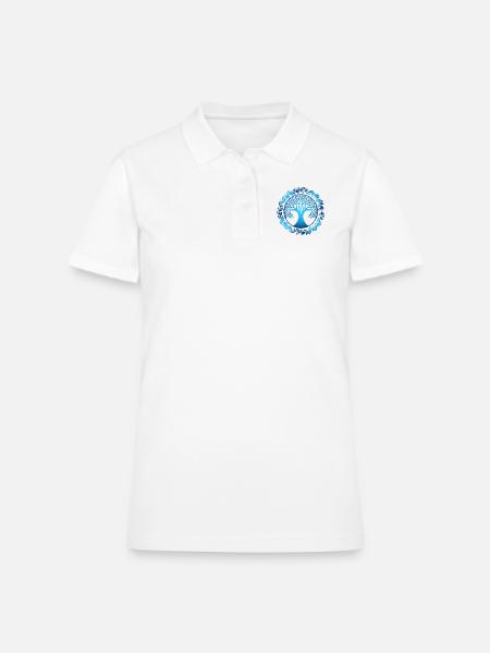 Tree - Women's Pique Polo Shirt - white - Front