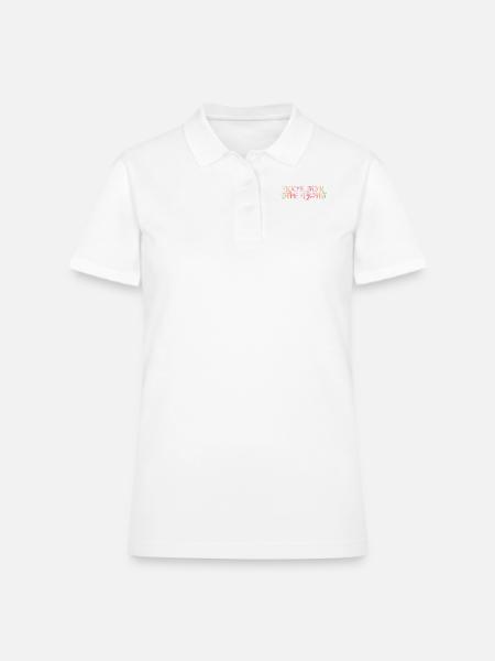 Look for the light - Women's Pique Polo Shirt - white - Front