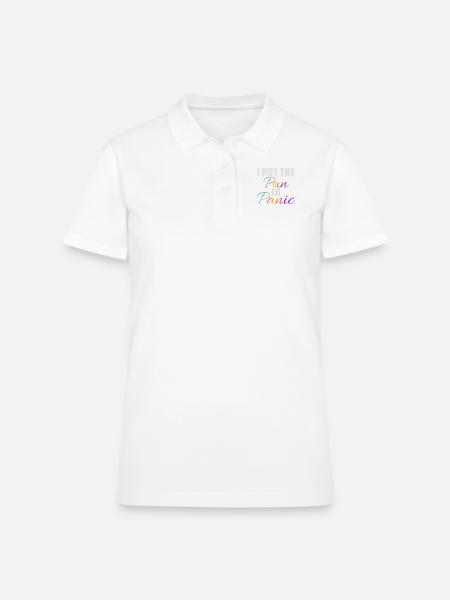 I put the pan in panic - Women's Pique Polo Shirt - white - Front