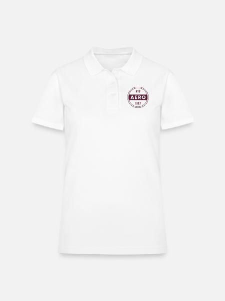 NYC Aero 1987 - Women's Pique Polo Shirt - white - Front