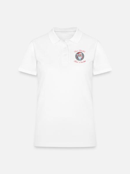 Merry Christmas German Dialect - Women's Pique Polo Shirt - white - Front