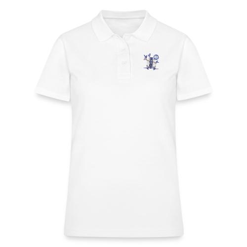 Quadcopter Robot Says Hi - Women's Pique Polo Shirt