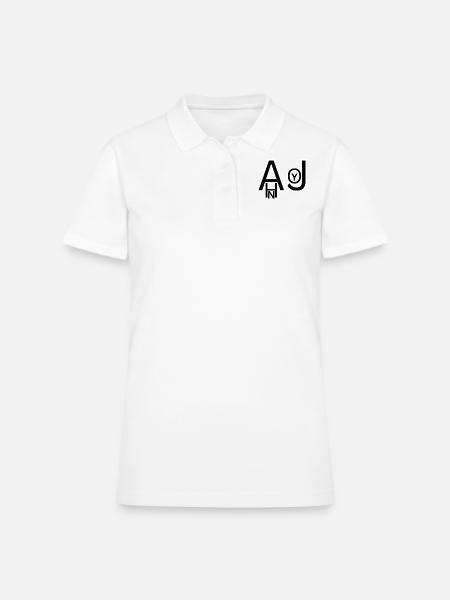 AHN JOY - Women's Pique Polo Shirt - white - Front