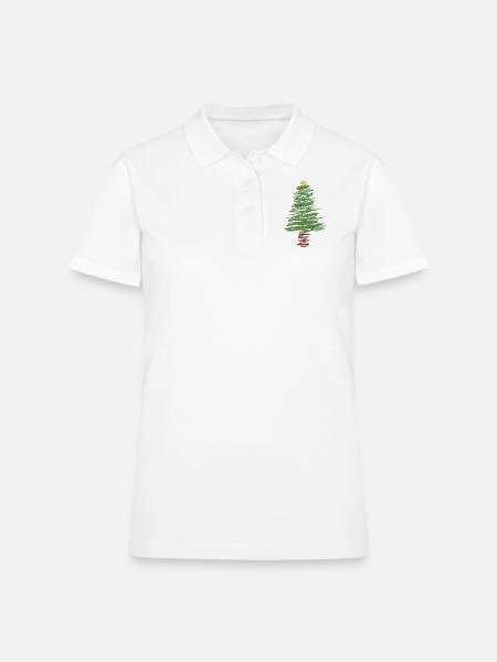 tree - Women's Pique Polo Shirt - white - Front