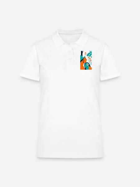 Simplicity Unveiled - Women's Pique Polo Shirt - white - Front