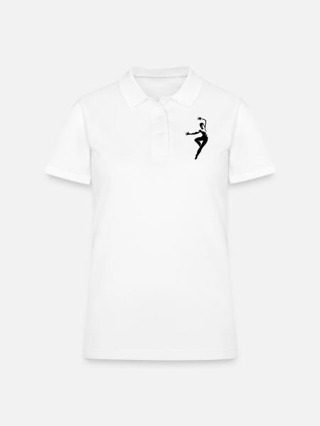 Dancer - Women's Pique Polo Shirt - white - Front