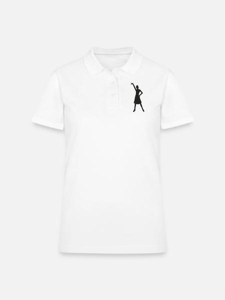 Dancer - Women's Pique Polo Shirt - white - Front