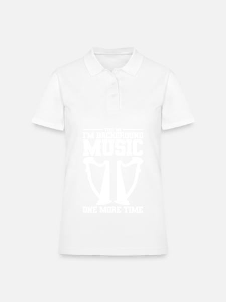 Harp musical instrument - Women's Pique Polo Shirt - white - Front