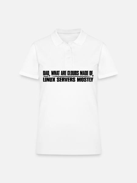 What Are Clouds Made Of, Linux Servers Mostly 10 - Women's Pique Polo Shirt - white - Front