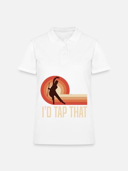 tap dancer - Women's Pique Polo Shirt - white - Front