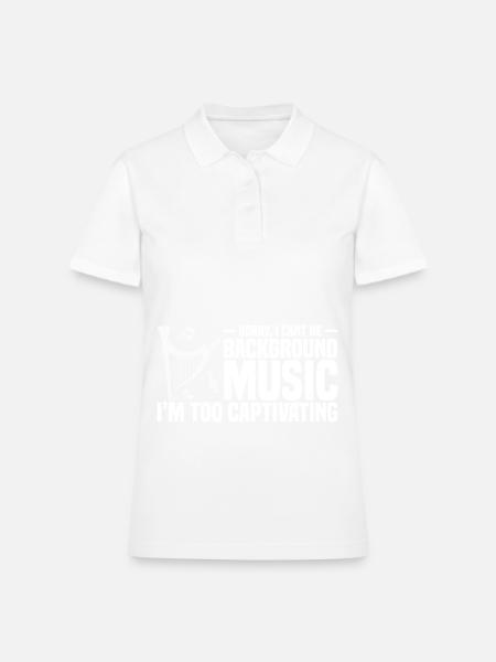 Harp musical instrument - Women's Pique Polo Shirt - white - Front