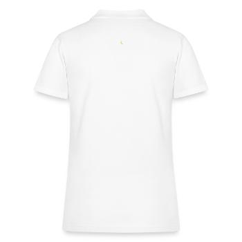 Minimal Crescent Moon & Morse Code - Women's Pique Polo Shirt - white - Back
