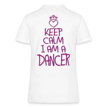 Keep Calm Dancer Cool Dancer Gift - Women's Pique Polo Shirt - white - Back