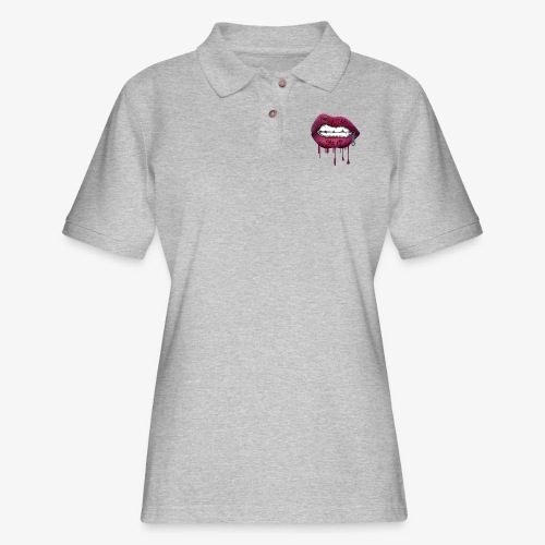 women mouth - Women's Pique Polo Shirt