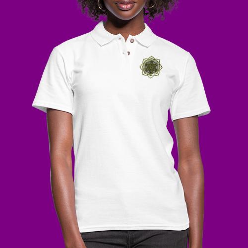 Energy Immersion, Metatron's Cube Flower of Life - Women's Pique Polo Shirt