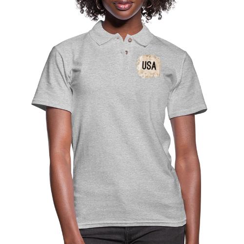 U S A t-shirt. - Women's Pique Polo Shirt