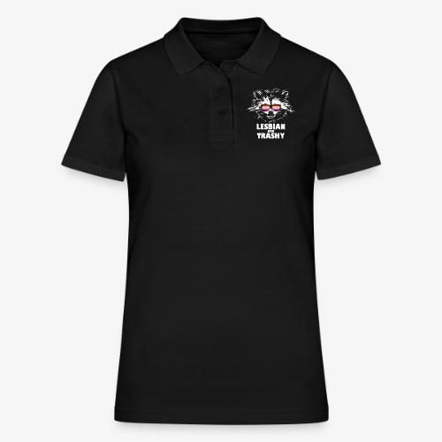 Lesbian and Trashy Raccoon Sunglasses Lesbian - Women's Pique Polo Shirt