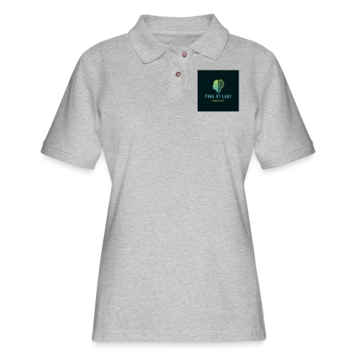 FAL Green Brain Logo - Women's Pique Polo Shirt