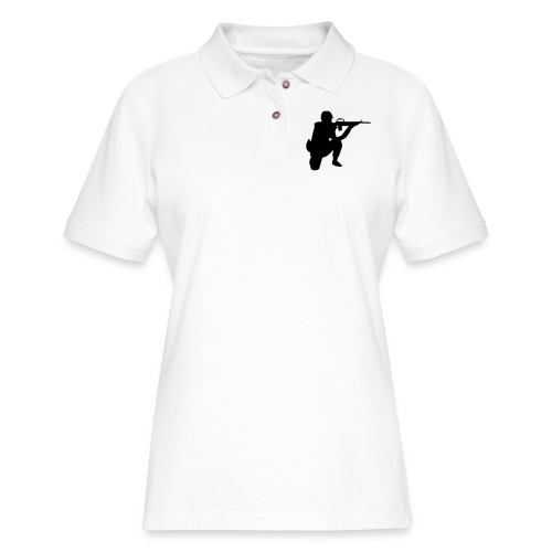 Infantry at ready for action. - Women's Pique Polo Shirt