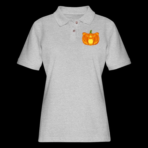 Pumpkin Bear - Women's Pique Polo Shirt