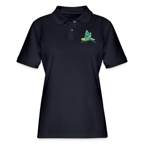 green dragonfly - Women's Pique Polo Shirt