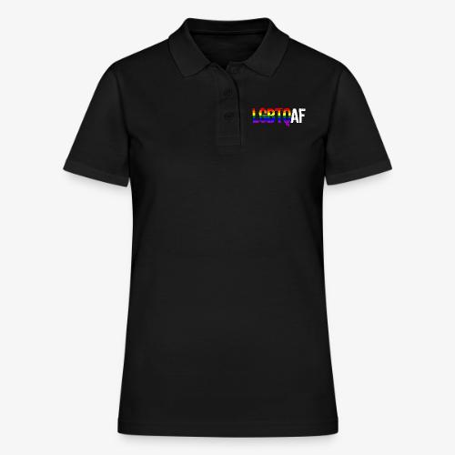LGBTQ AF LGBTQ as Fuck Rainbow Pride Flag - Women's Pique Polo Shirt